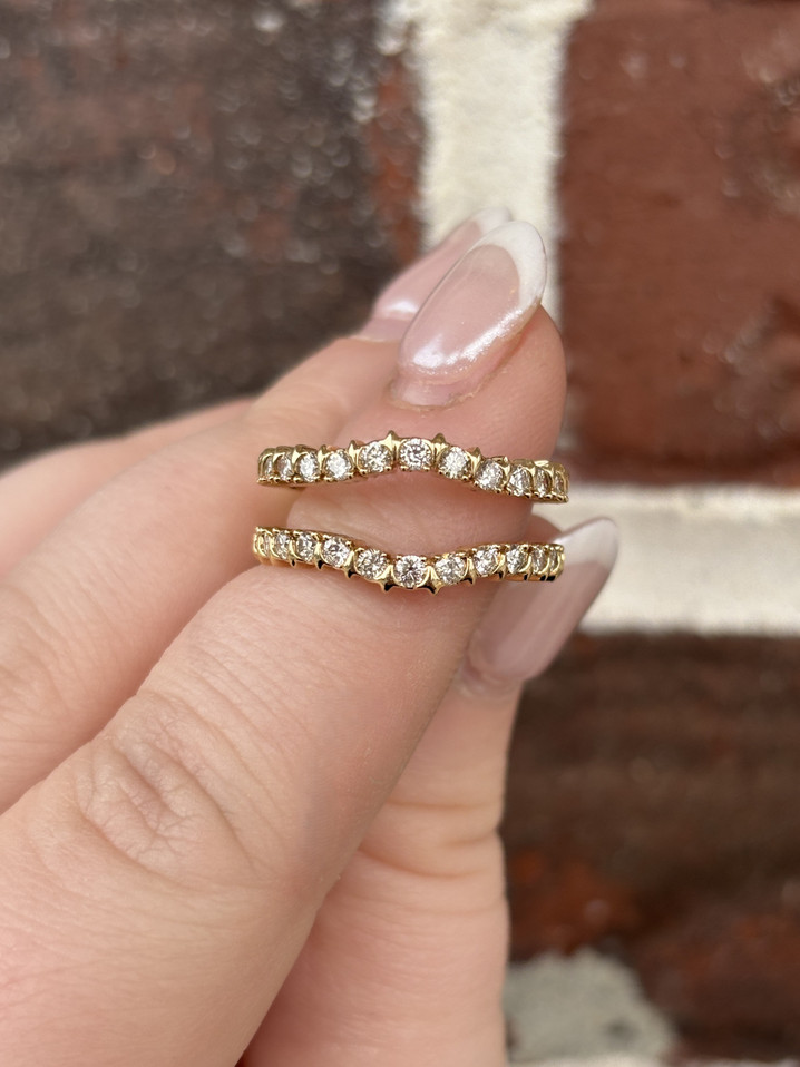 7/8cttw Diamond Ring Guard- 14KY