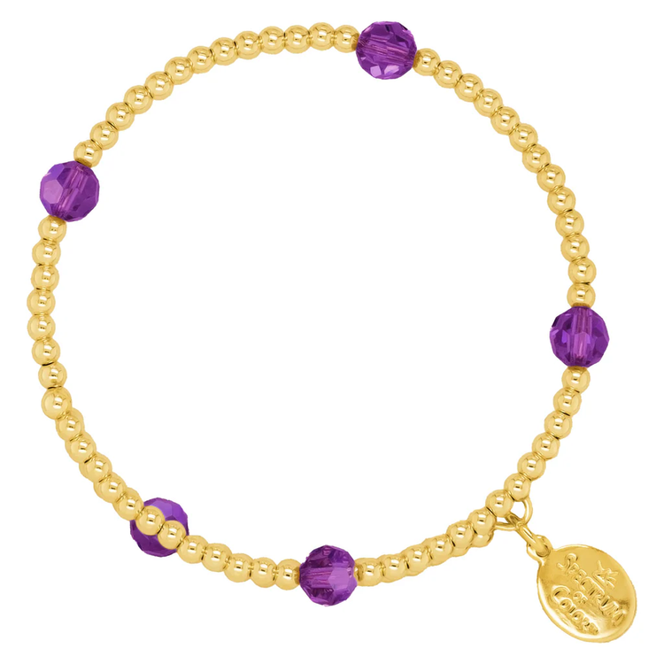 February Gold Filled Bead Wrap Bracelet