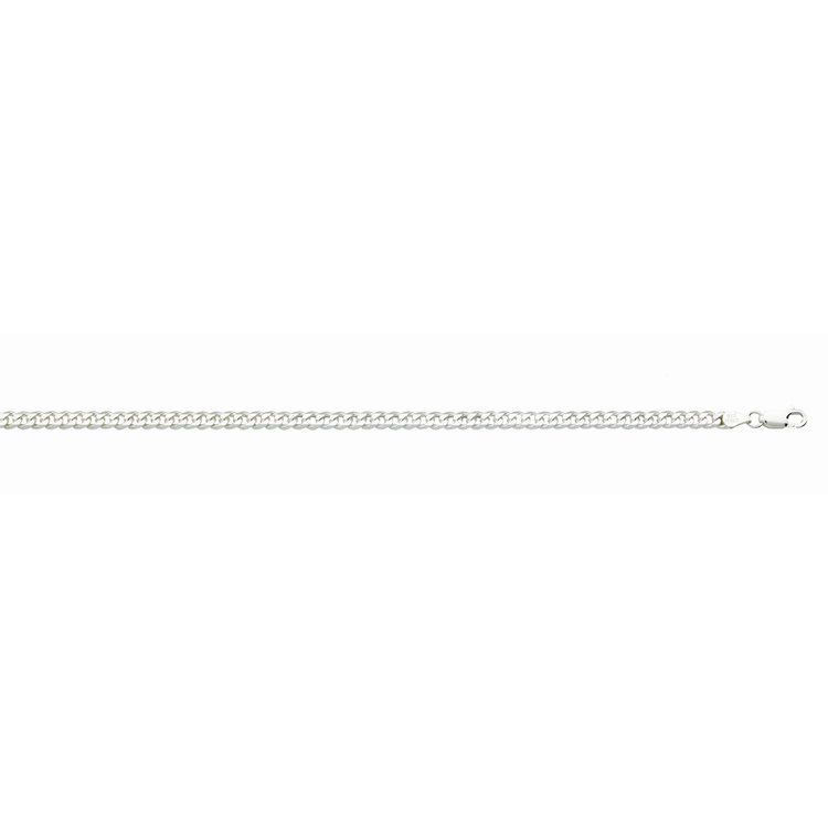 Sterling Silver Anti Tarnish 5.3mm Curb Link Chain- 22"