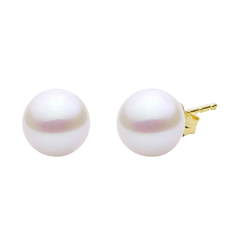 7-7.5mm Freshwater Pearl Stud Earrings "A"- 14KY
