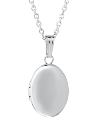 Engravable Oval Shaped Locket- Sterling Silver