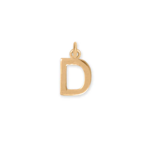 Gold Plated Initial "D" Charm