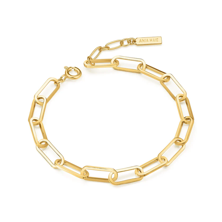 Gold Tone Bold Chunky Chain Bracelet (B062-04G)