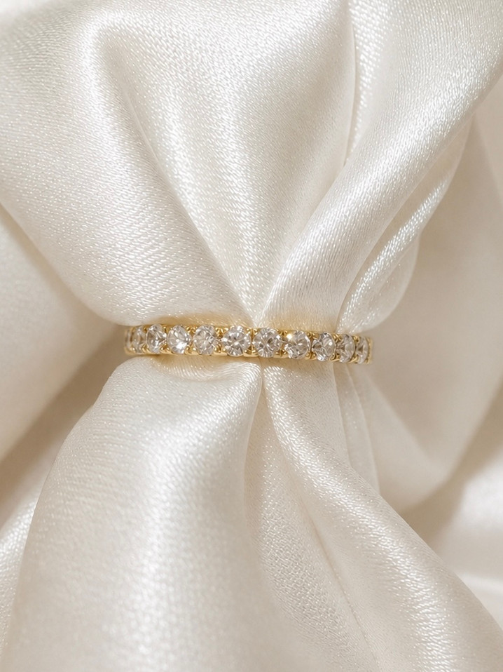 .50cttw Lab Grown Straight Prong Diamond Band- 14KY