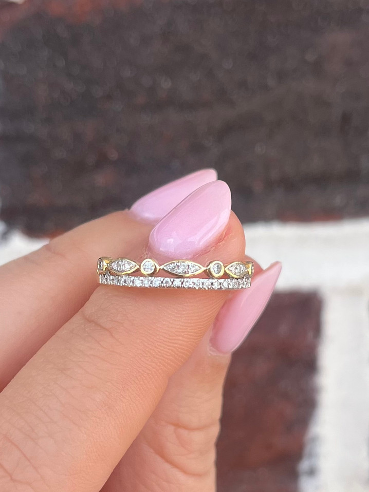 .15cttw Two Row Diamond Band- 10KY