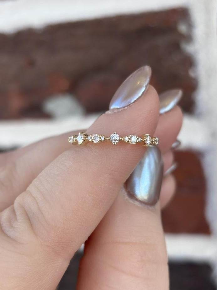 .25cttw Diamond Stackable Band- 14KY