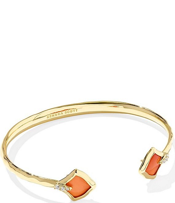 Joelle Cuff Bracelet in Papaya MOP- Gold Tone
