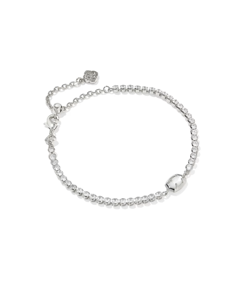 Emilie Tennis Bracelet in Ivory MOP- Silver Tone
