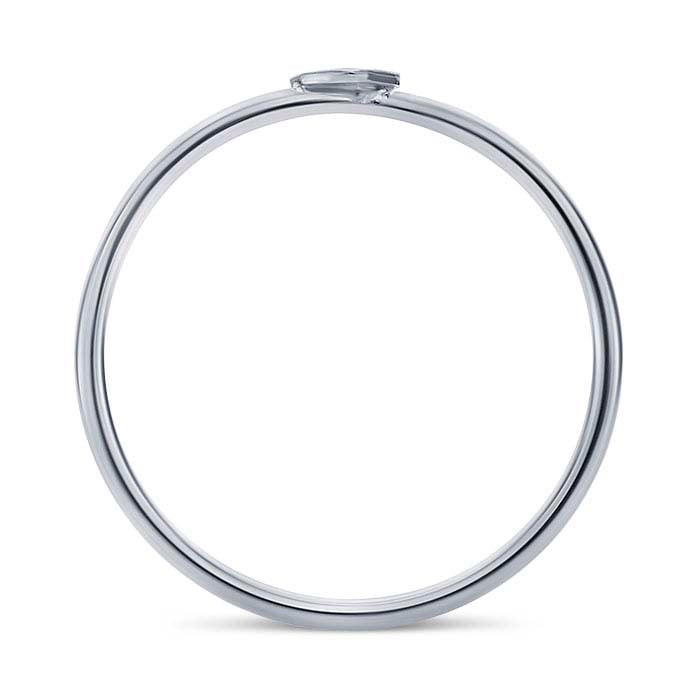 Sterling Silver 1mm Wire Heart Ring Size 6