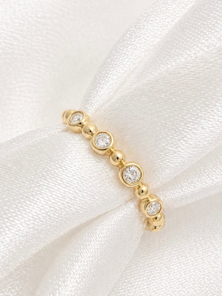 .15cttw Diamond Bubble Band-14KY