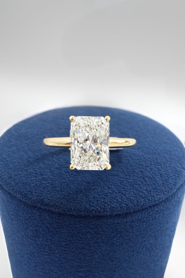 2.17cttw Lab Grown Radiant Engagement Ring-14KY