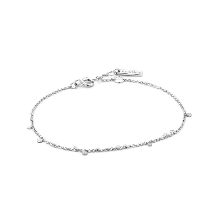 Sterling Silver Geometry Mixed Discs Bracelet