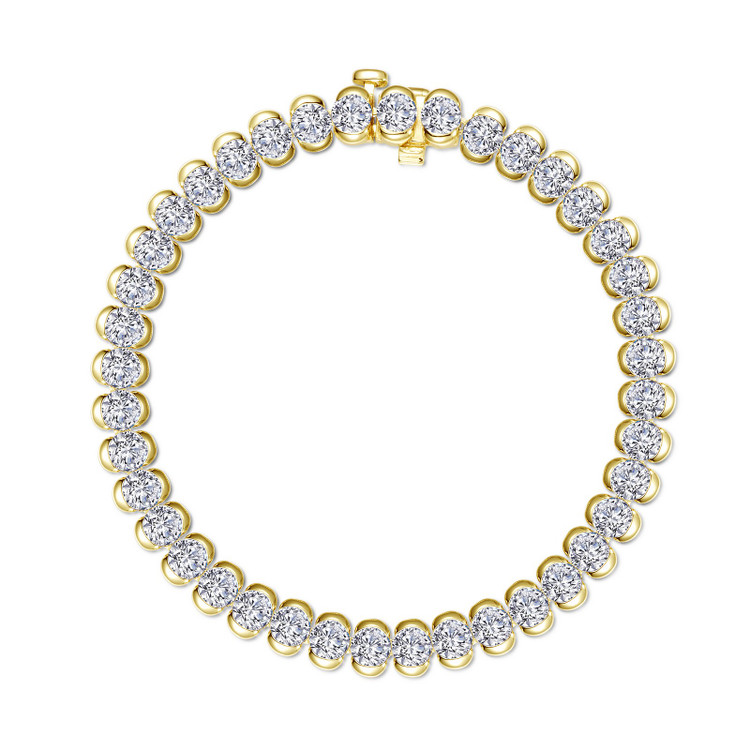 8.0cttw Aria Half Bezel Tennis Bracelet