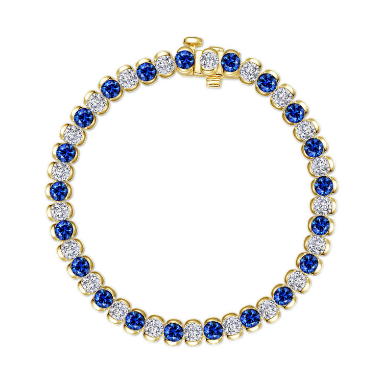 7.50cttw Aria Half Bezel Tennis Bracelet