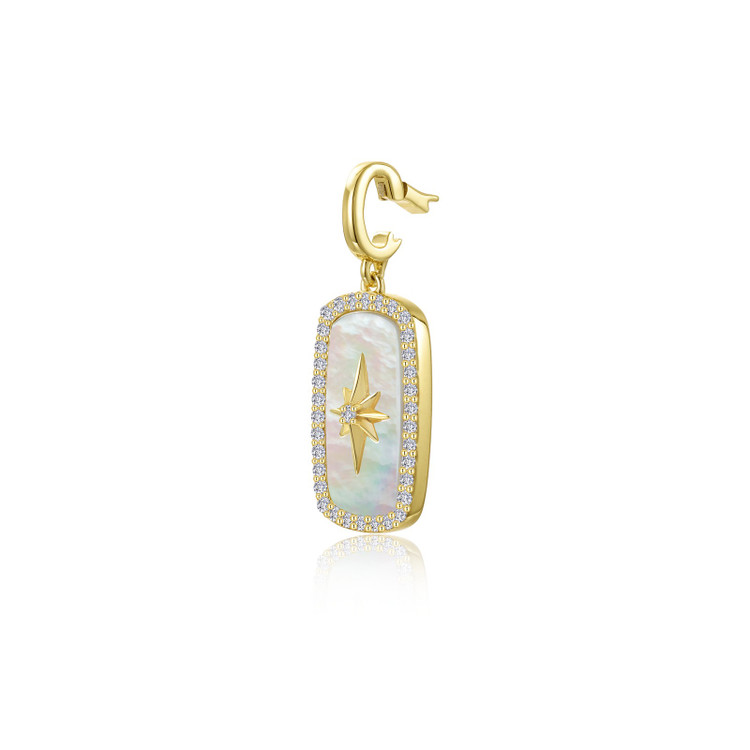0.35cttw North Star Mop Open Bail Pendant Charm