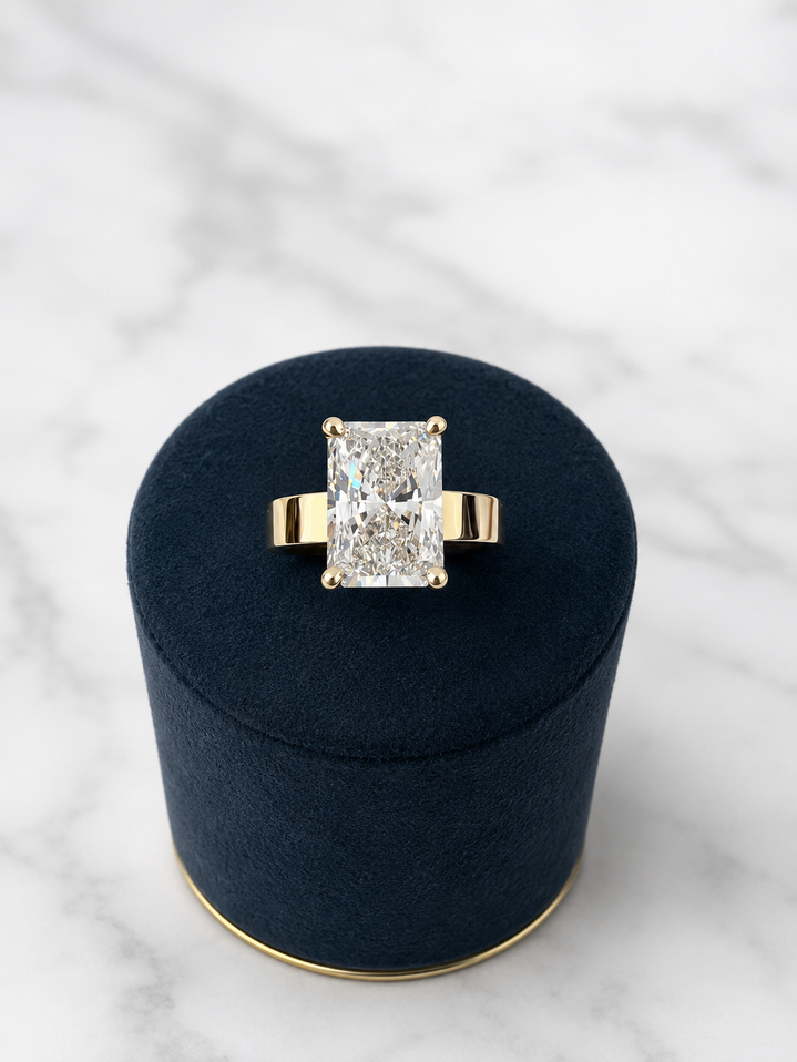 4.18cttw Lab Grown Radiant Solitaire Engagement Ring-14KY