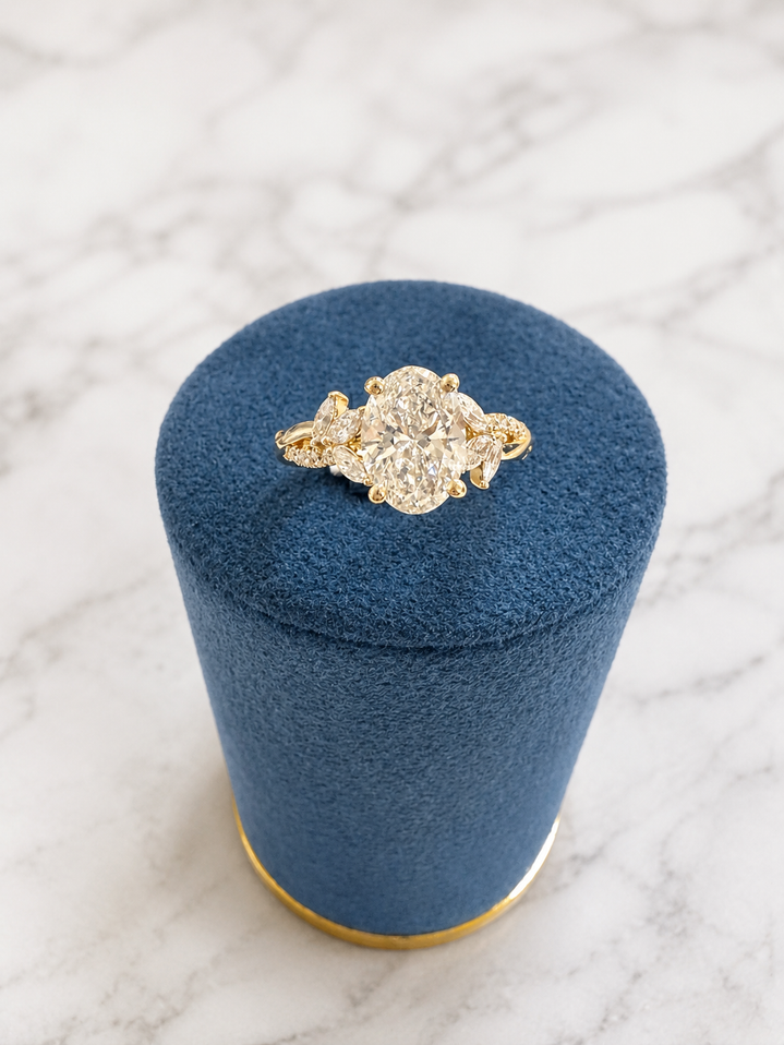 1.95cttw Lab Grown Oval Engagement Ring-14KY