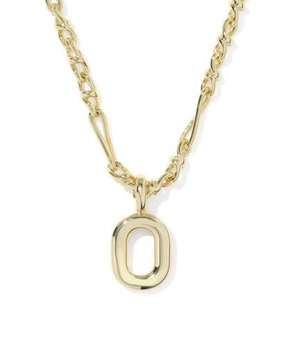Bubble Letter O Short Pendant Necklace