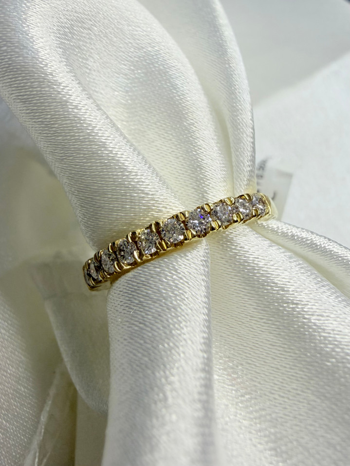 .50cttw Lab Grown Straight Prong Band-14KY