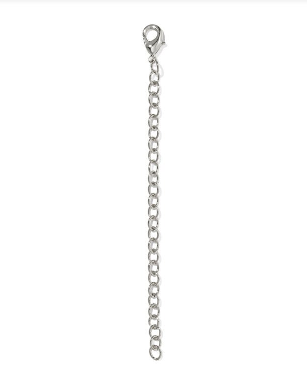 Necklace Extender 4" Rhodium Metal