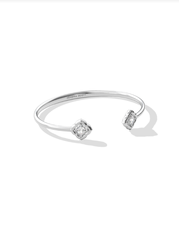 Mallory Crystal Cuff Bracelet Rhodium