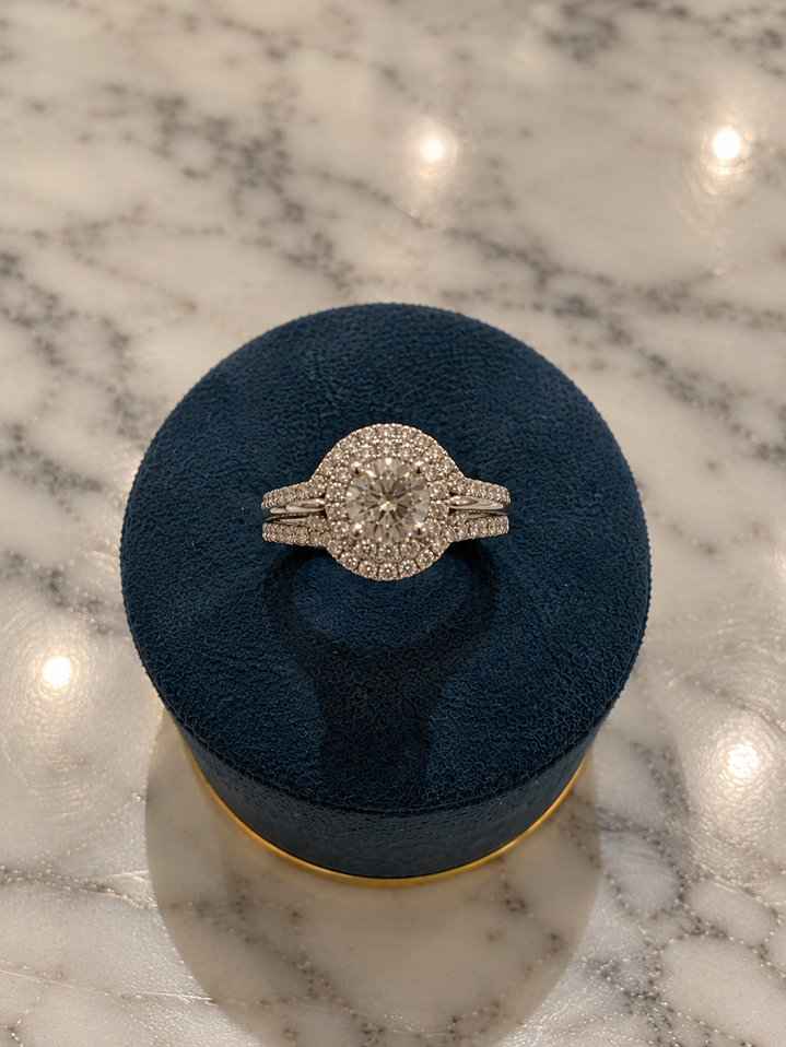 1.17cttw Round Bridal Set-14KW