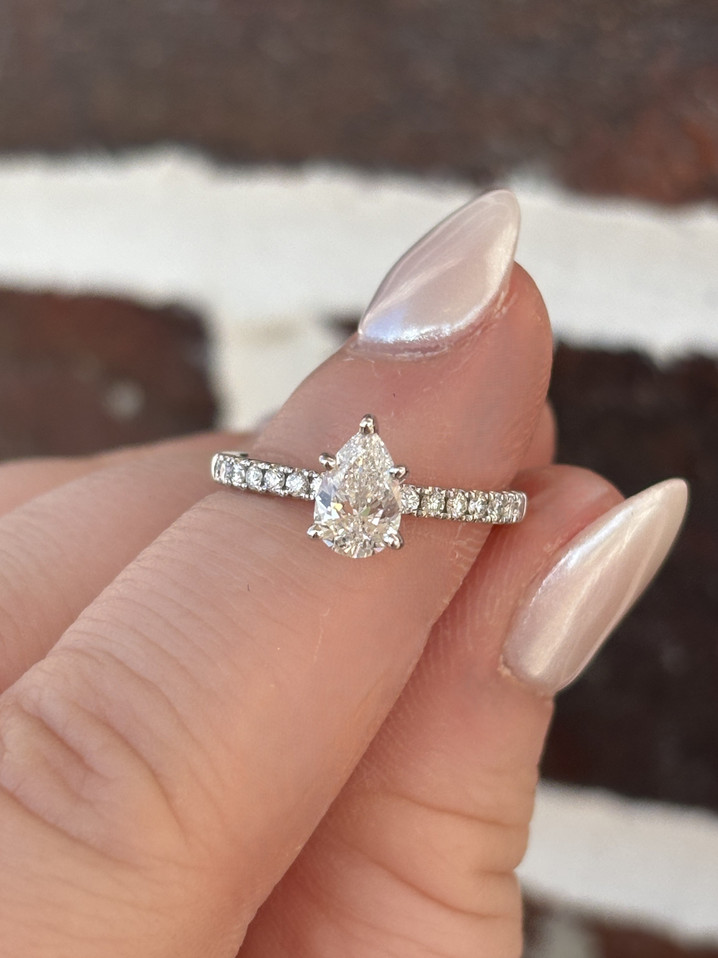 .87cttw Pear Engagement Ring