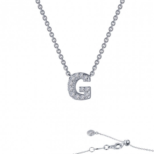 Block Letter "G" Initial Necklace 