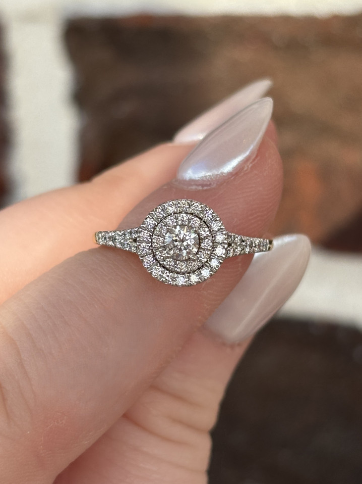 .52cttw Round Double Halo Engagement Ring
