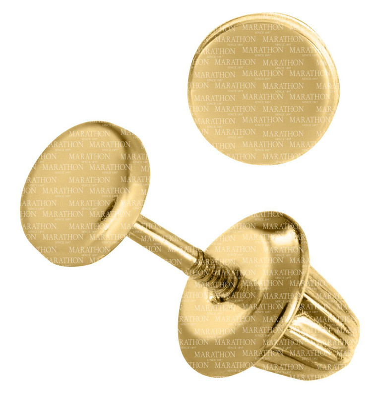 Children's Flat Disc Stud Earrings - 14KY