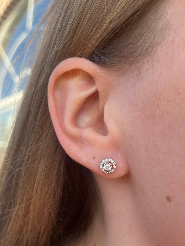 .33cttw TruReflection Diamond Stud Earrings- 14KW