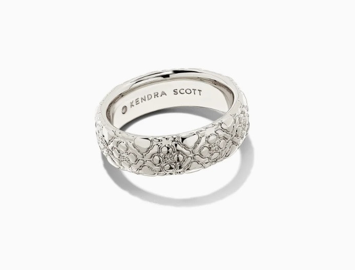 Harper Band Ring- Rhodium (Size 5)