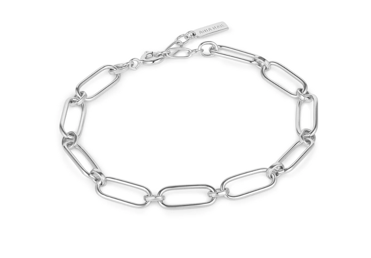 Silver Cable Connect Chunky Chain Bracelet