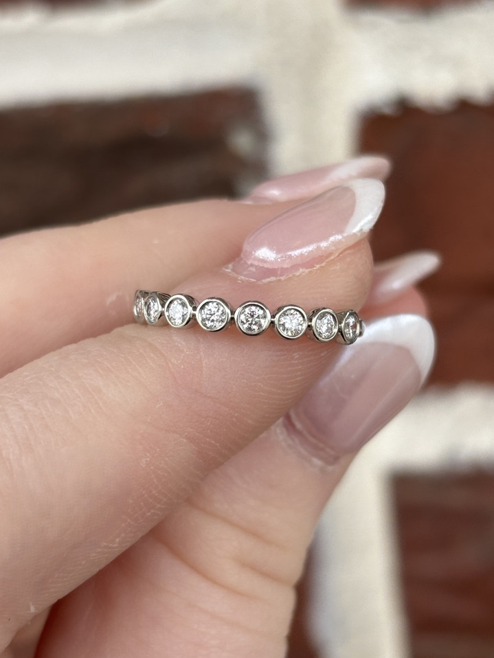 .25cttw Bezel Set Diamond Band- Platinum