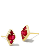 Kinsley Stud Earrings in Raspberry Illusion- Gold Tone