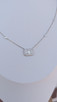 1.00cttw Emerald Cut Pave Diamond Necklace- 14KW