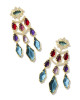Alexandria Tier Statement Earrings in Multi Mix- Gold Tone