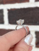 2.25cttw Lab Grown Emerald Cut Engagement Ring- 14KW