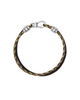 Kenneth Corded Bracelet in Oxidized Silver + Olive Black Mix- Large