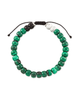 Cade Beaded Bracelet in Oxidized Silver + Verde Mix- Small