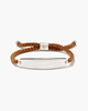 Robert Corded Bracelet in Oxidized Silver + Burnt Orange- Medium