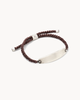 Robert Corded Bracelet in Oxidized Silver + Dark Taupe- Small