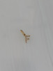 Petite Diamond Initial "F" Pendant- 14KY