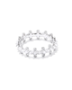 Jada Band Ring in White Crystal- Rhodium Tone (Size 7)