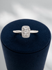 Pave Set Oblong Diamond Cluster Ring- 10KW 