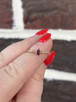 .04ctw Amethyst and Diamond Stackable Ring- 14KR 