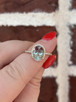 .26cttw Aquamarine and Diamond Halo Ring- 14KY