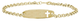 Engravable Children's Pierced Cross ID Bracelet - 14K Gold Filled
