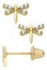 Dragonfly Stud Earrings- 14KY
