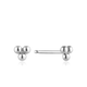 Silver Modern Triple Ball Stud Earrings